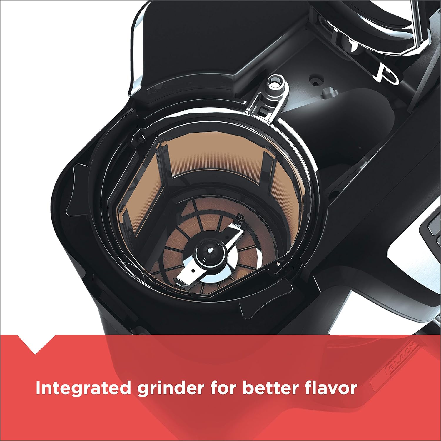 Black and Decker BLACK+DECKER 12-Cup Mill and Brew Coffeemaker, Black, CM5000B - Image 3