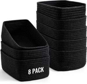 8 Pack Small Storage Baskets for Or...