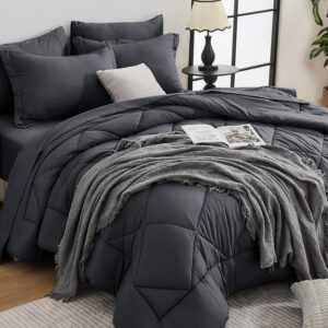 HEVUMYI 7 Pieces Queen Comforter Se...
