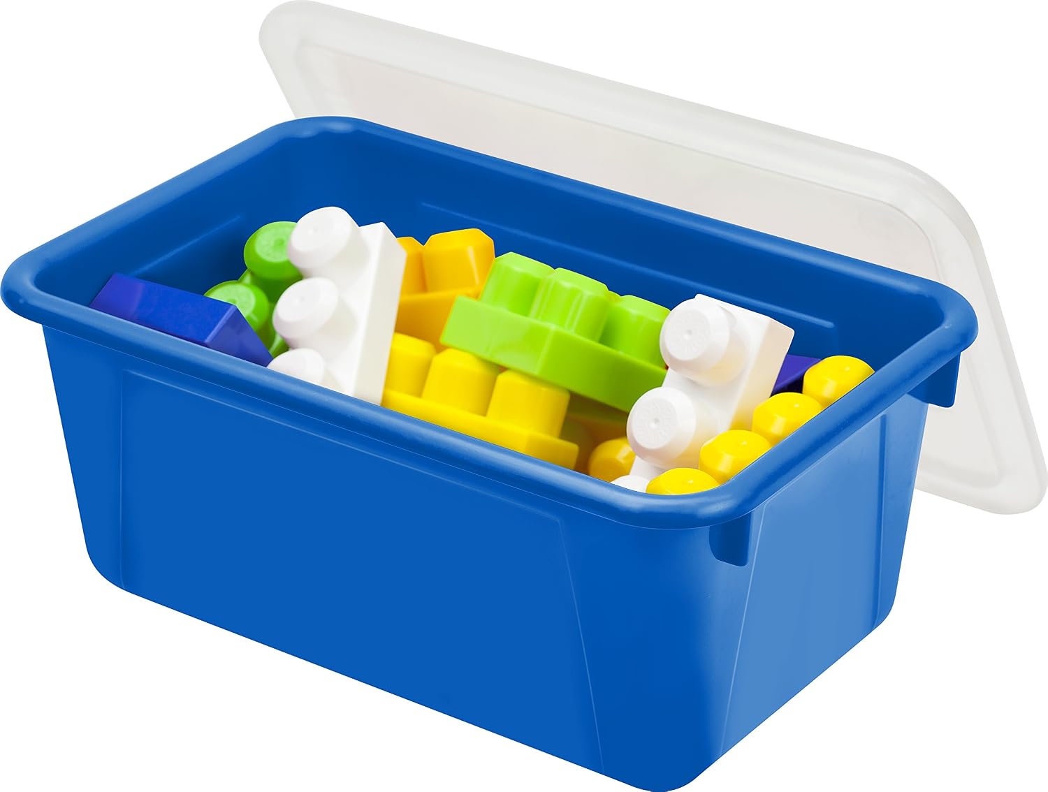 Storex Bin Cover/Lid, Fits Storex Small Cubby Bin (Bins Sold Separately), 12.2" x 7.8" x 1", 5-Pack, Translucent (62402A05C) - Image 3