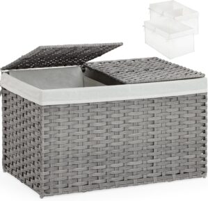 SETVSON Storage Basket with Lid, PE...