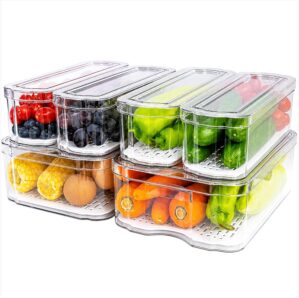 SMRCAD 6 Pack Clear Fridge Organize...