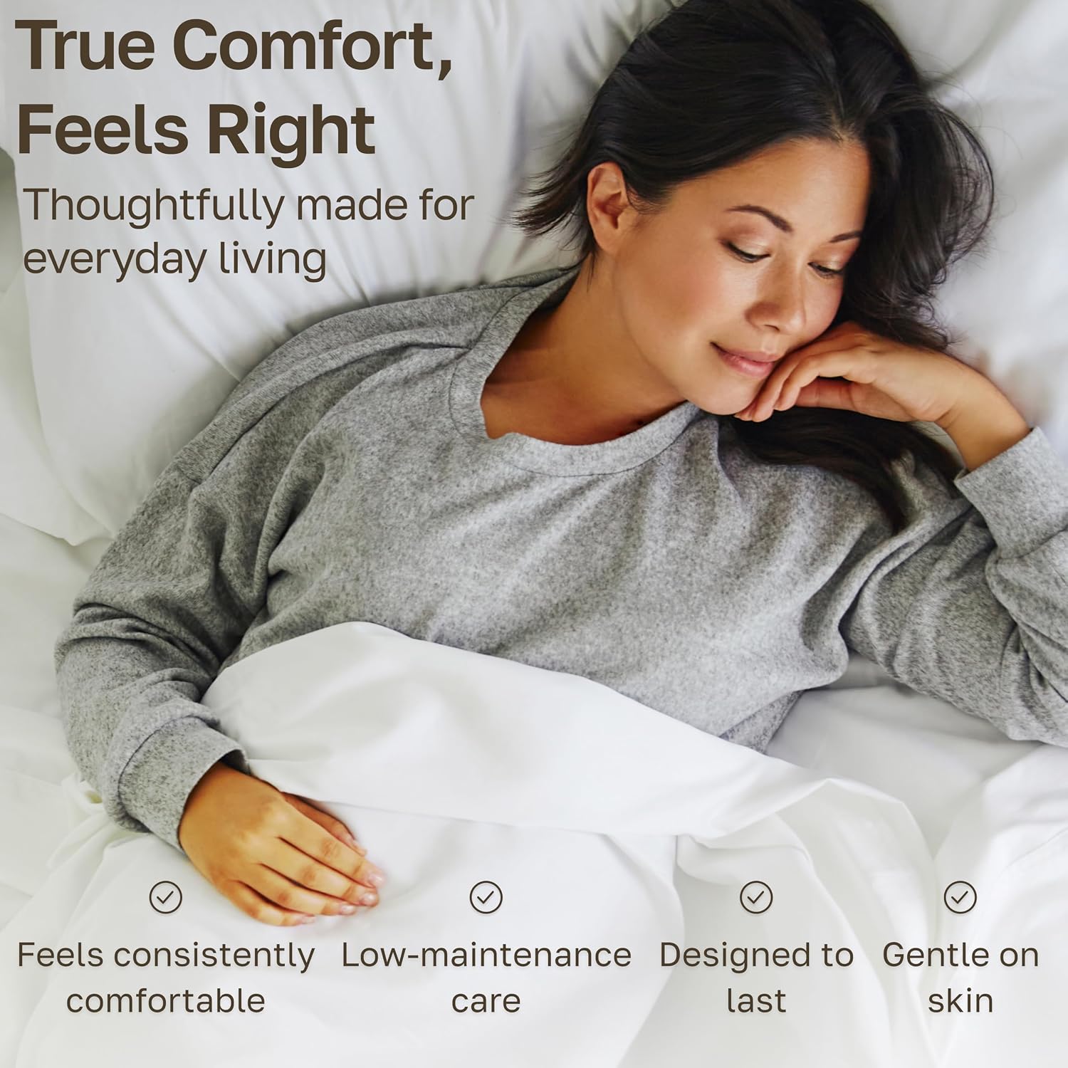 California Design Den Luxury 800 Thread Count 100% Cotton Sheets for Queen Size Bed - Soft Sateen,Deep Pockets for a Snug Fit, Durable Bedding Set - White Sheets - Image 6