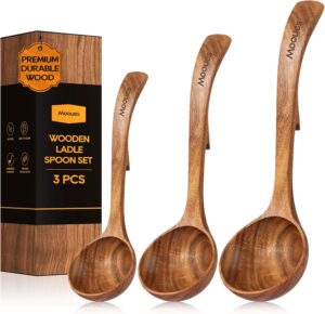 Wooden Ladle for Soup, 3 Size Teak ...