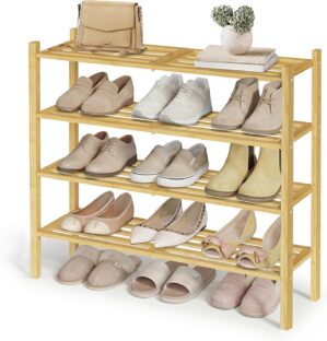 SONGMICS Bamboo Shoe Rack for Close...