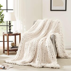 L’AGRATY Chunky Knit Blanket ...