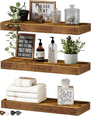 QEEIG Floating Shelves for Wall Bat...