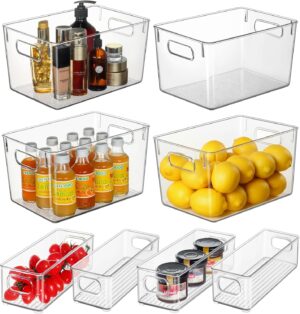 Hudgan Set of 8 Clear Plastic Stora...