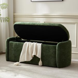 VKNOW 46″ Oval Storage Ottoma...