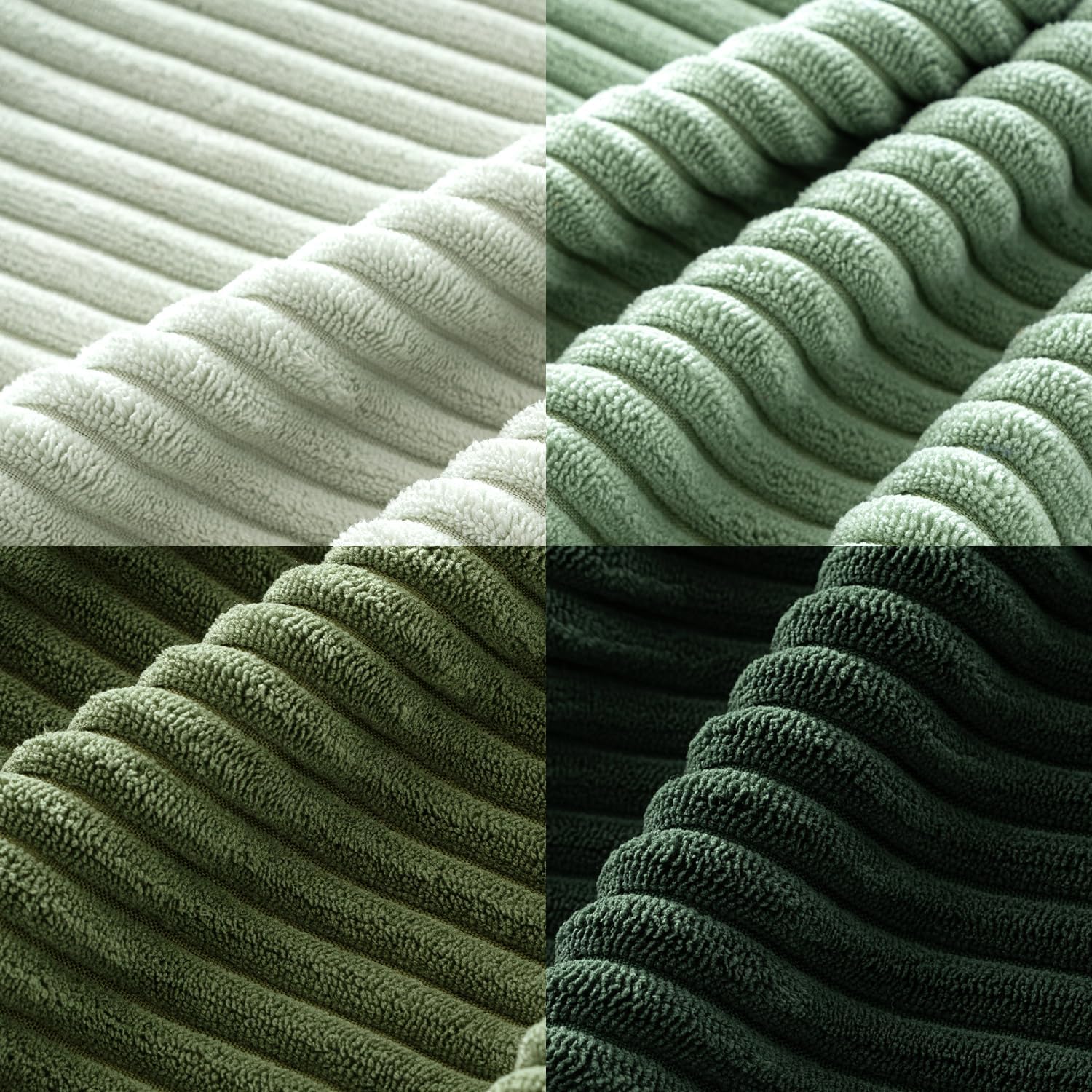 MIULEE Boho Farmhouse Sage Green Throw Pillow Covers 18x18 Inch Set of 4 Mordern Nordic Cushion Covers Soft Corduroy Spring Home Decor for Couch Bed Sofa Living Room Forest Green - Image 6