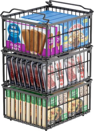 MSERCUOR Freezer Organizer Bins, 3 ...