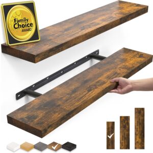 BAYKA Floating Shelves Set of 2, 22...