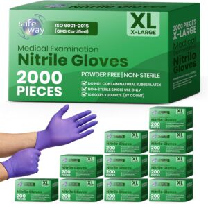 SAFEWAY USA 2000 pcs, 4 Mil Nitrile...