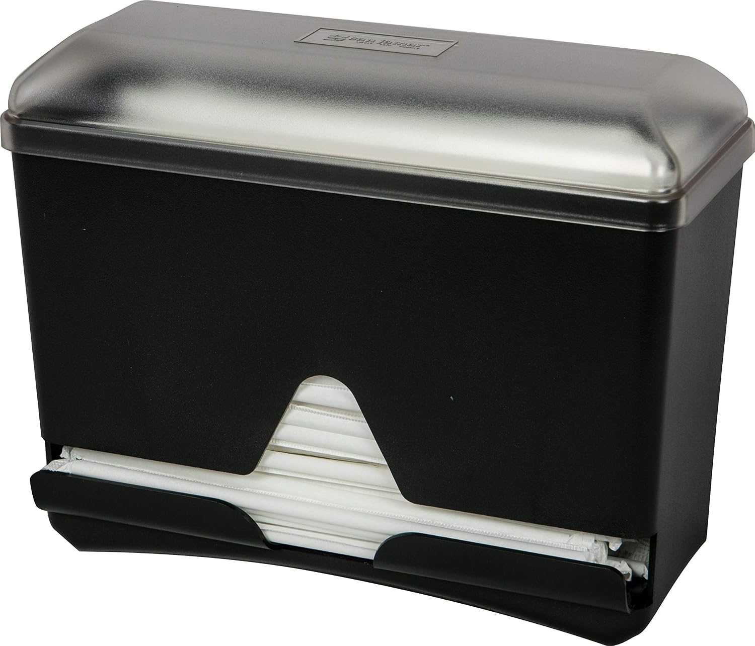 San Jamar Junior Bulk Straw Dispenser Holds 250 Straws for Restaurants, Dining Halls, and Fast Food, Plastic, 5 x 10.5 x 8.75 Inches, Black - Image 2