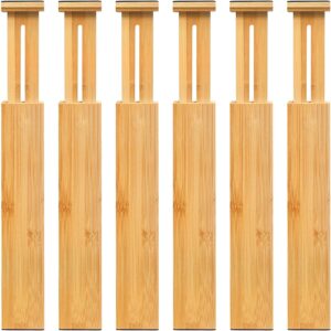 VaeFae 6-Pack Adjustable Bamboo Dra...