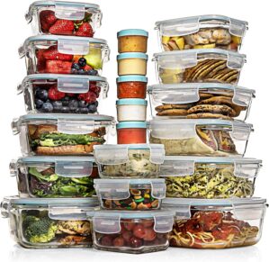 Razab 35 Pc Set Glass Food Storage ...