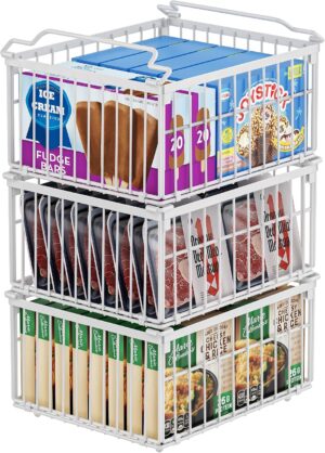 MSERCUOR Freezer Organizer Bins, 3 ...