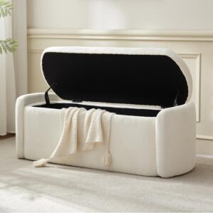VKNOW 46″ Oval Storage Ottoma...