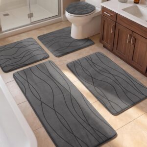 YIHOUSE Bathroom Rugs Set 5 Piece, ...