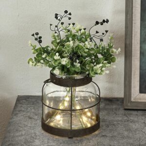 Vintage Glass Farmhouse Vase, Rusti...