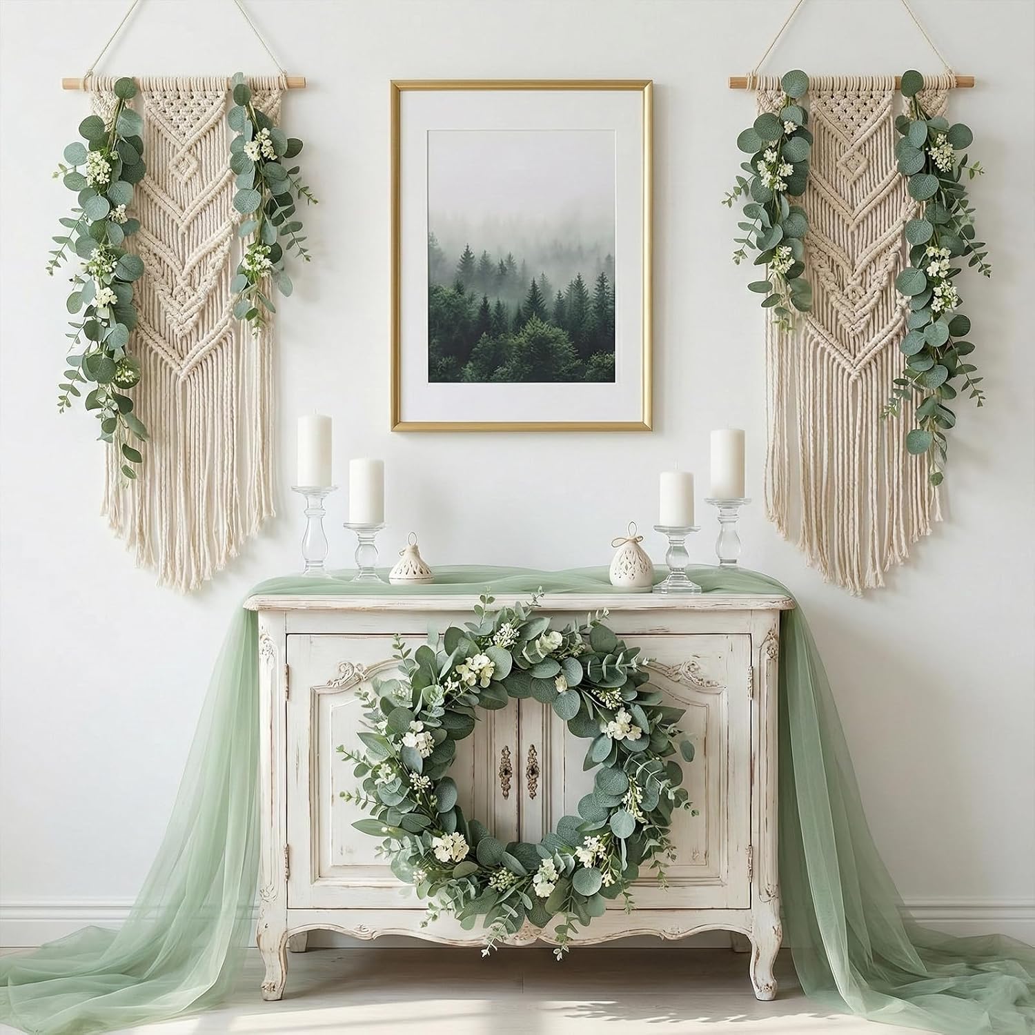 lovemoon 130 Pcs Artificial Mixed EucalyptusStems Bulk, 5 Kinds of Faux GreeneryEucalyptus Leaves Bulk for Vase Wedding DIY Bouquets Floral Arrangement Home Decor (130, Green) - Image 9