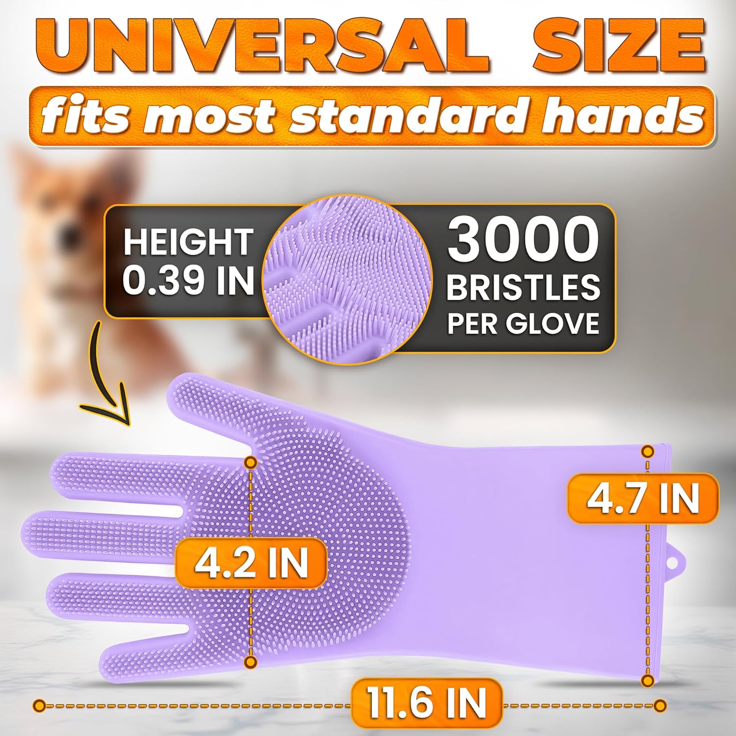 Silicone Dish Gloves with Scrubbers – Thick Tear-Resistant Dishwashing Gloves for Washing Dishes, Kitchen Cleaning, Bathroom Scrubbing & Daily Chores – Durable, Reusable Multi-Purpose Design - Image 2
