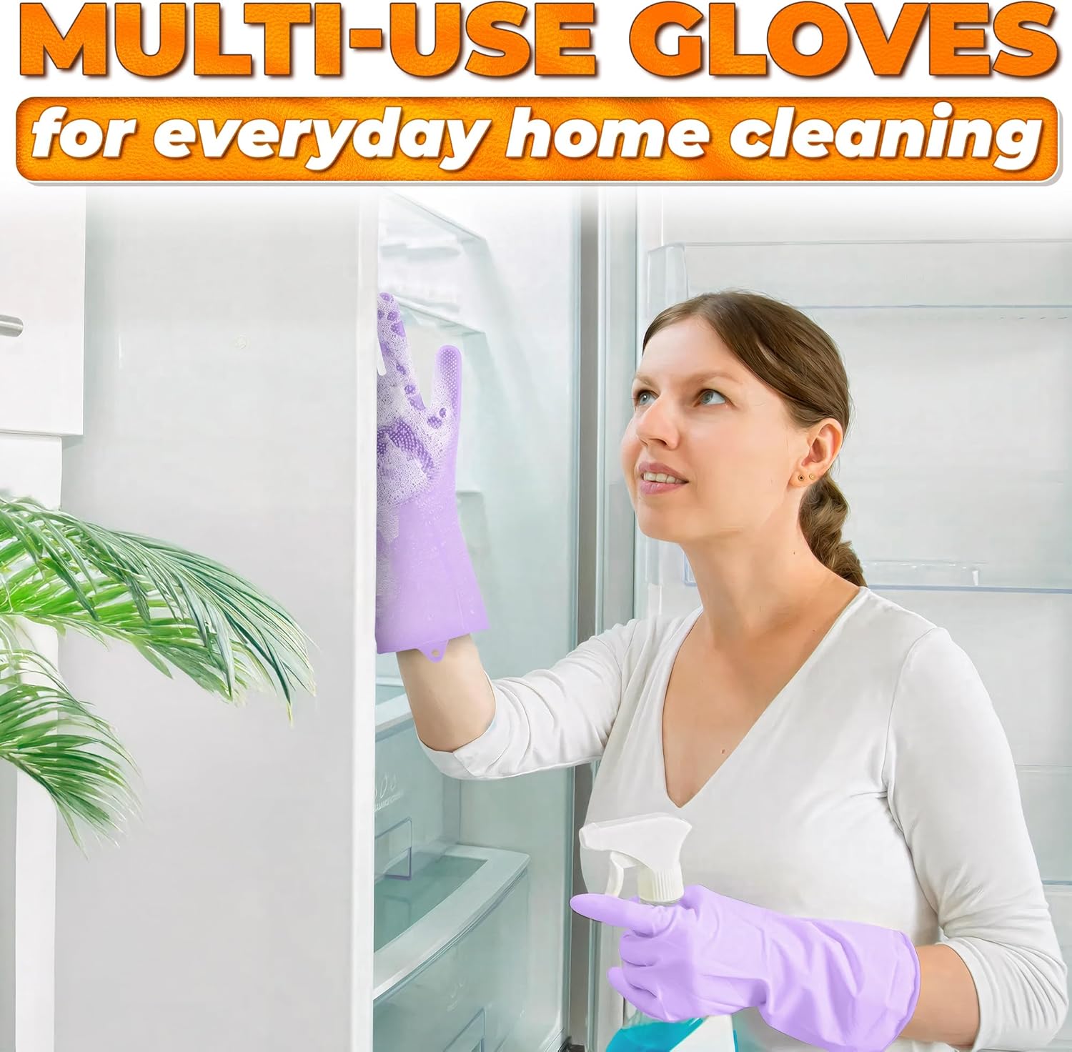 Silicone Dish Gloves with Scrubbers – Thick Tear-Resistant Dishwashing Gloves for Washing Dishes, Kitchen Cleaning, Bathroom Scrubbing & Daily Chores – Durable, Reusable Multi-Purpose Design - Image 8