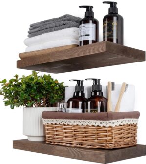BGMG Wood Floating Shelves for Wall...