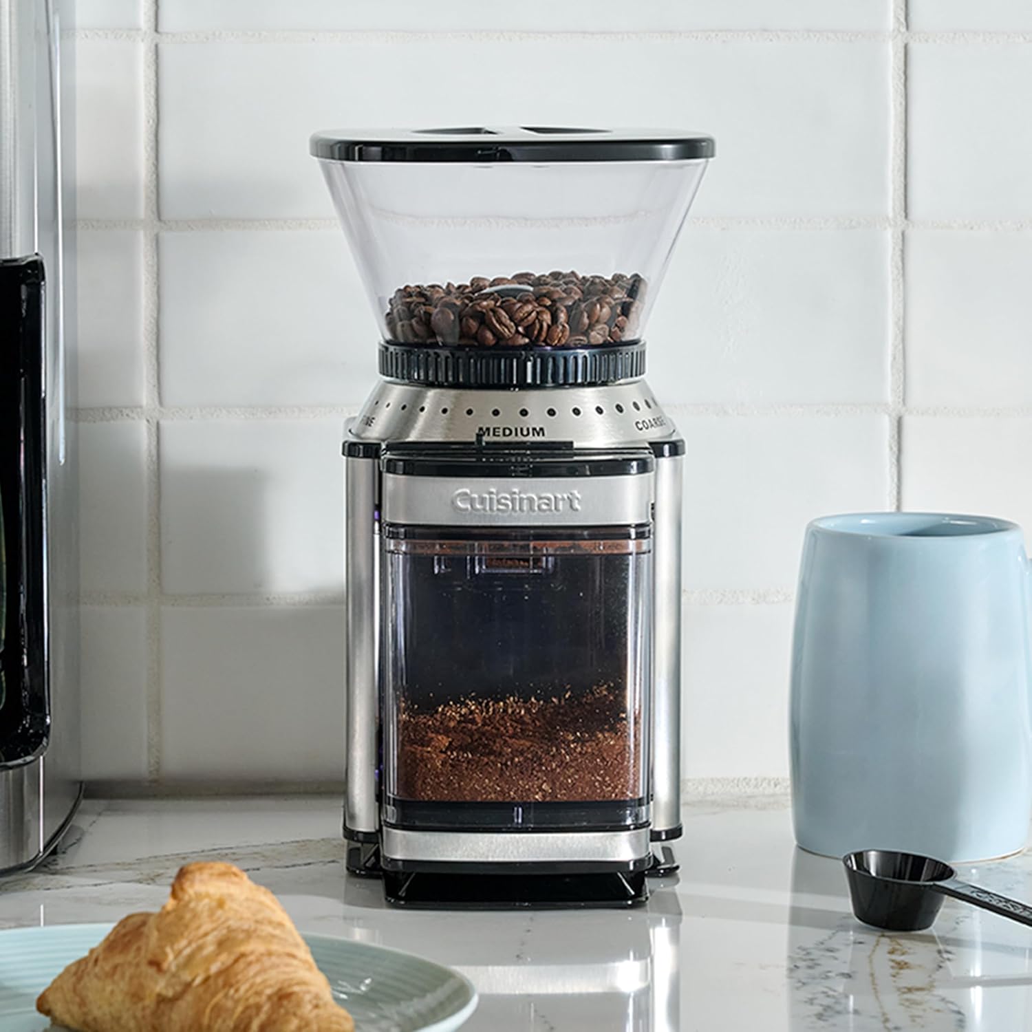 Cuisinart Coffee Grinder, Electric One-Touch Automatic Burr Coffee Grinder with 18-Position Grind Selector, Cup Size Selector for 4 – 18 Cups, DBM-8P1, Black Stainless - Image 2