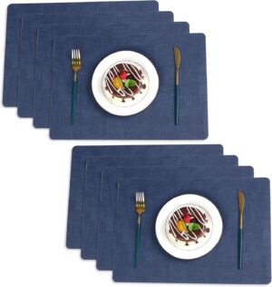 8pcs Leather Placemat Easy Clean He...
