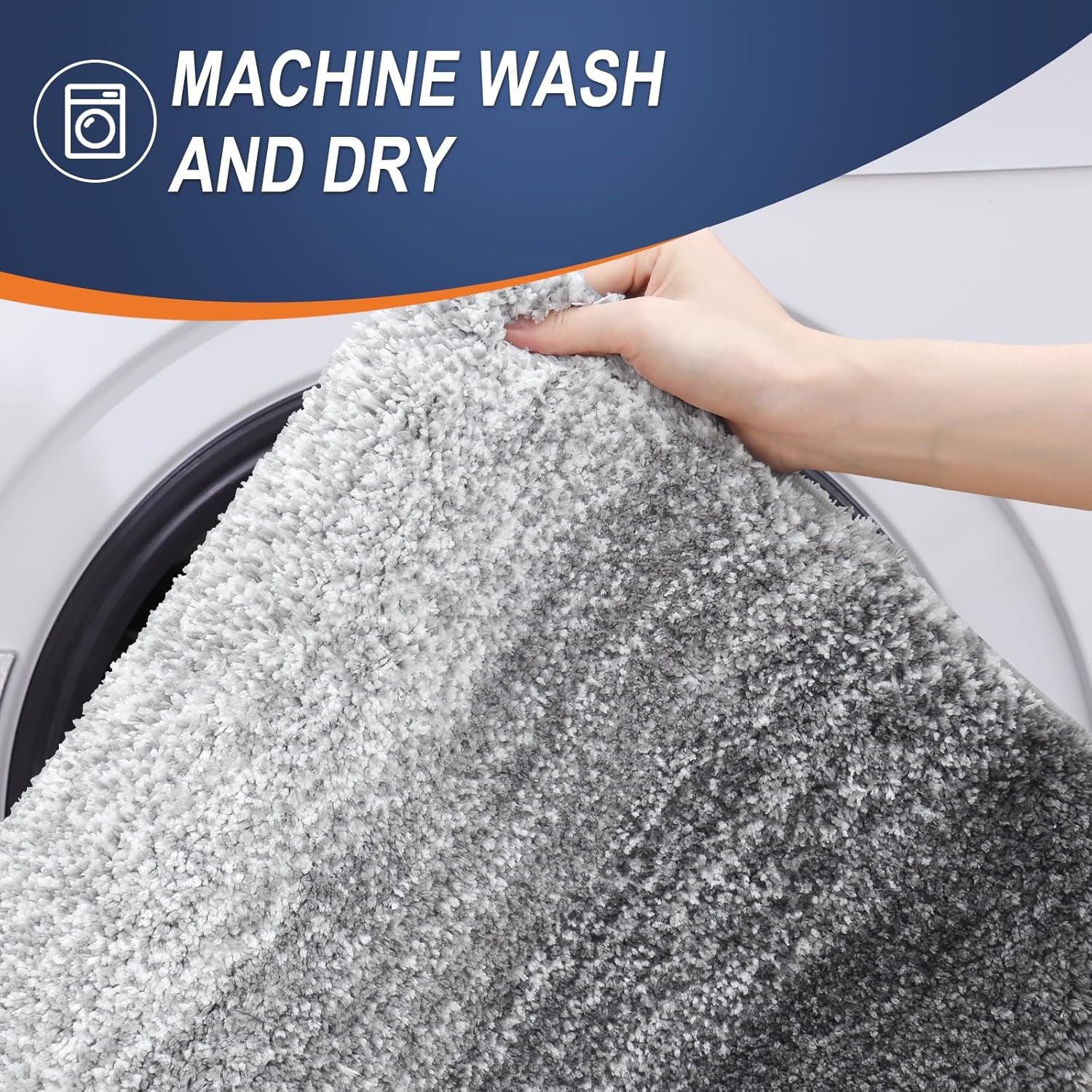 OLANLY Bathroom Rugs Mat 30x20, Extra Soft Absorbent Microfiber Bath Rugs, Rubber Backing, Quick Dry, Machine Washable Bath Mats for Bathroom Floor, Tub and Shower, Home Decor Accessories, Grey - Image 6