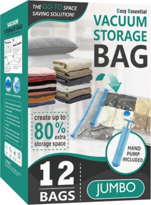Cozy Essential Vacuum Storage Bags,...