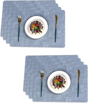 8pcs Leather Placemat, Easy Clean H...