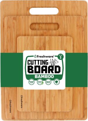 Freshware Bamboo Cutting Board Set ...