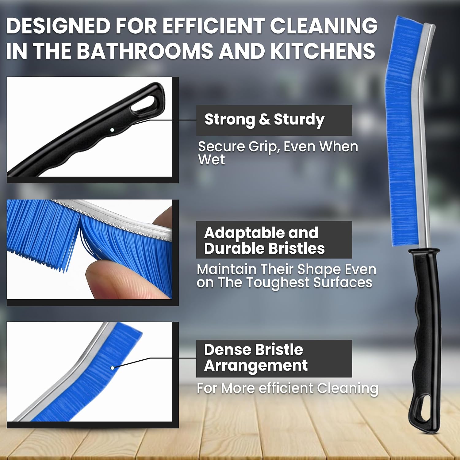 Crevice Cleaning Brush Set – 6Pcs Hard Bristle Cleaning Tools for Grout, Tile Floors, Gaps & Narrow Spaces – Small Grout Scrub Brush for Cleaning Bathroom, Shower, Window Tracks, Kitchen - Image 5