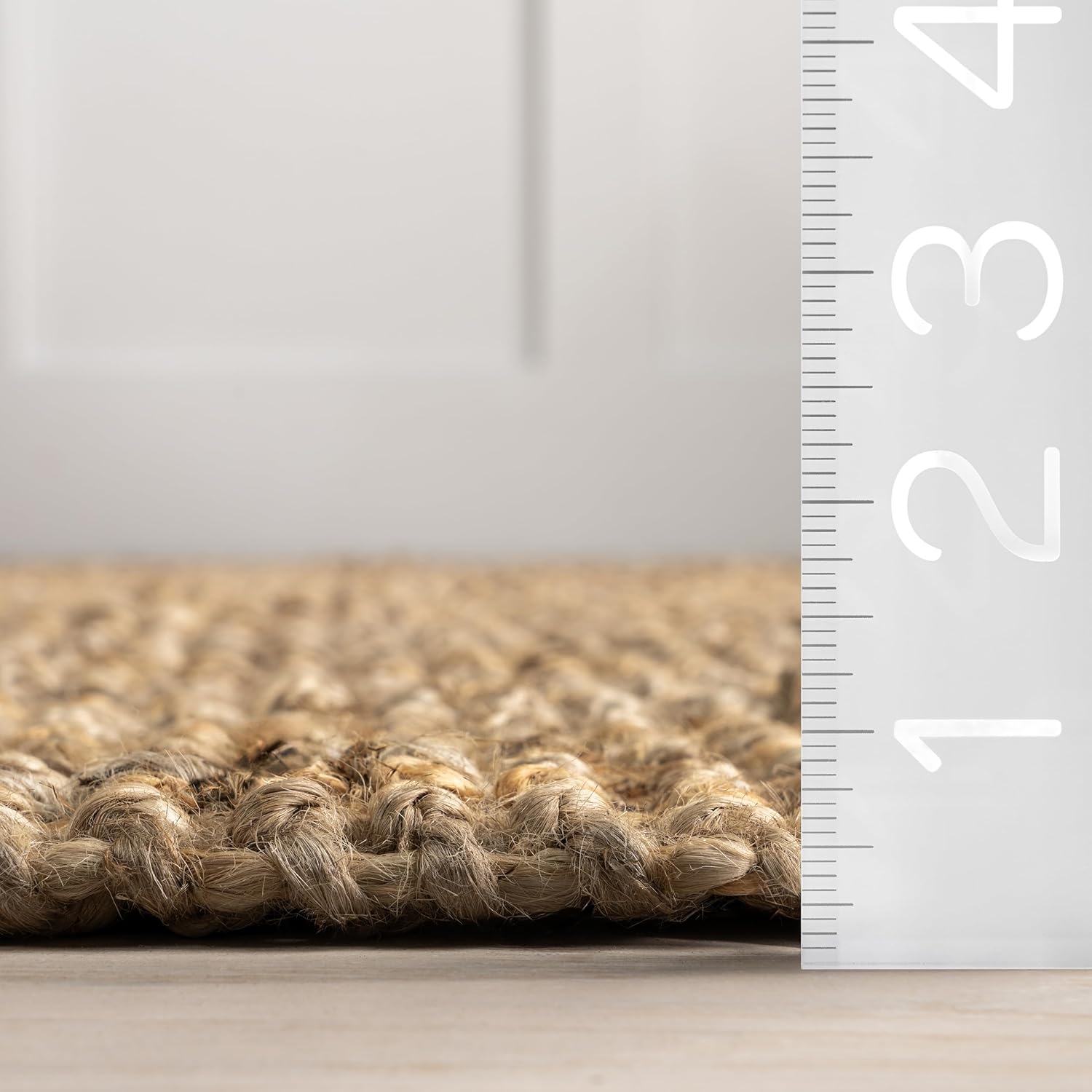 Nuloom Daniela Natural, 6' x 9', Handmade, Jute, Tassel, Soft and Textured, High Traffic, Stain Resistant, Easy Clean, Durable Area Rug for Bedroom, Living Room, Dining Space, Foyer, Entryway - Image 2