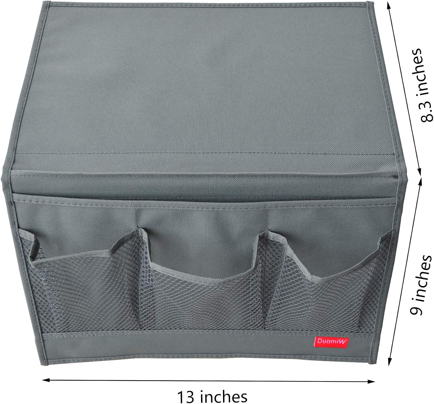 Bedside Storage Organizer, Bedside Caddy, Table Cabinet Storage Organizer, TV Remote Control, Phones, Magazines, Tablets, Accessories, Grey - Image 2