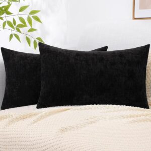 decorUhome Fall Chenille Black Thro...