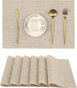 Leetaltree Beige Placemats Set of 6...