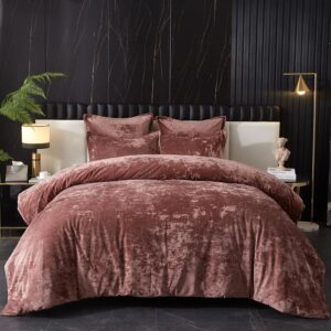 Ivellow Crushed Velvet Comforter Se...