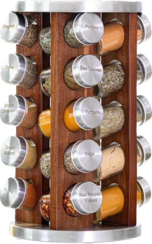 Orii 20 Jar Rotating Dark Acacia Wo...