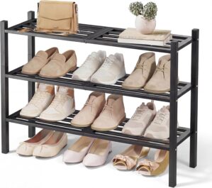 SONGMICS Bamboo Shoe Rack for Close...