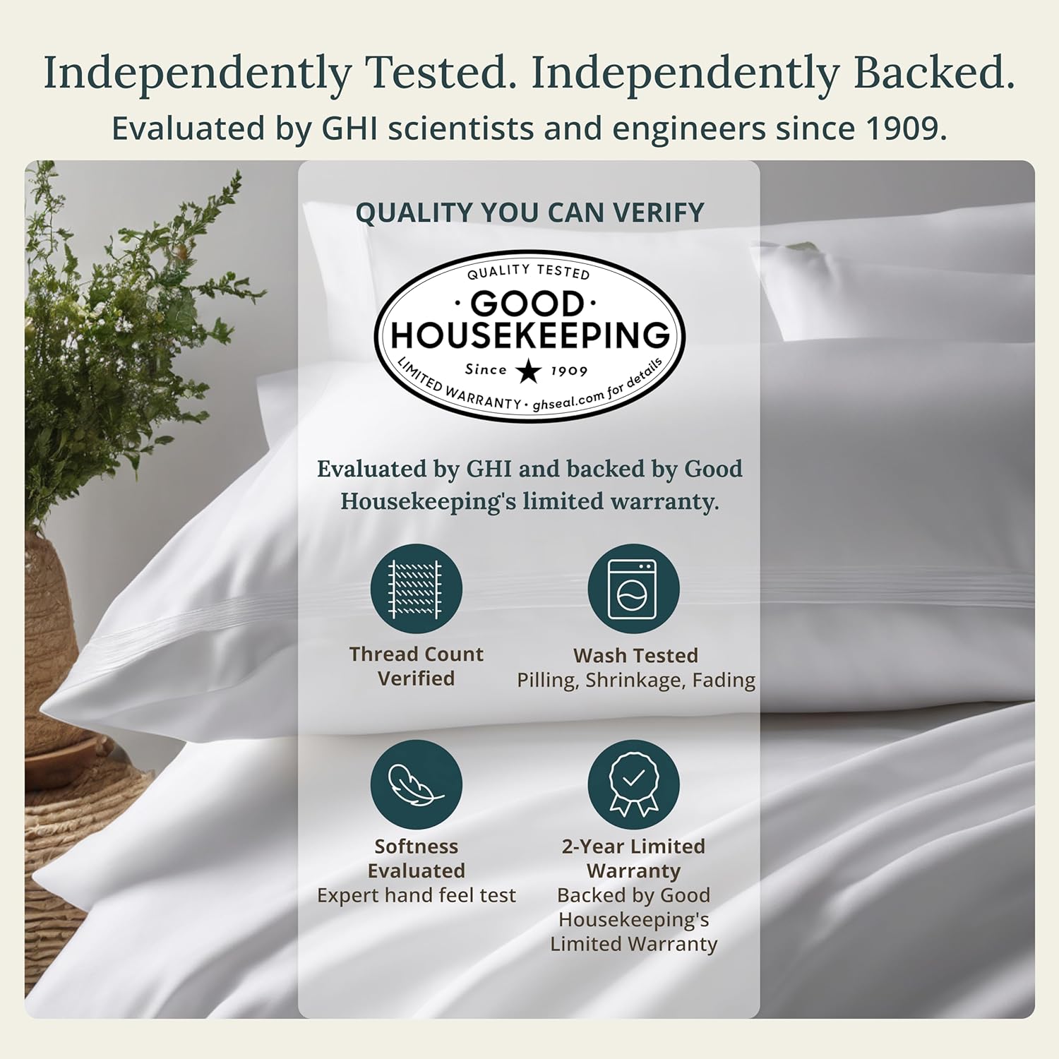 California Design Den Luxury 800 Thread Count 100% Cotton Sheets for Queen Size Bed - Soft Sateen,Deep Pockets for a Snug Fit, Durable Bedding Set - White Sheets - Image 2