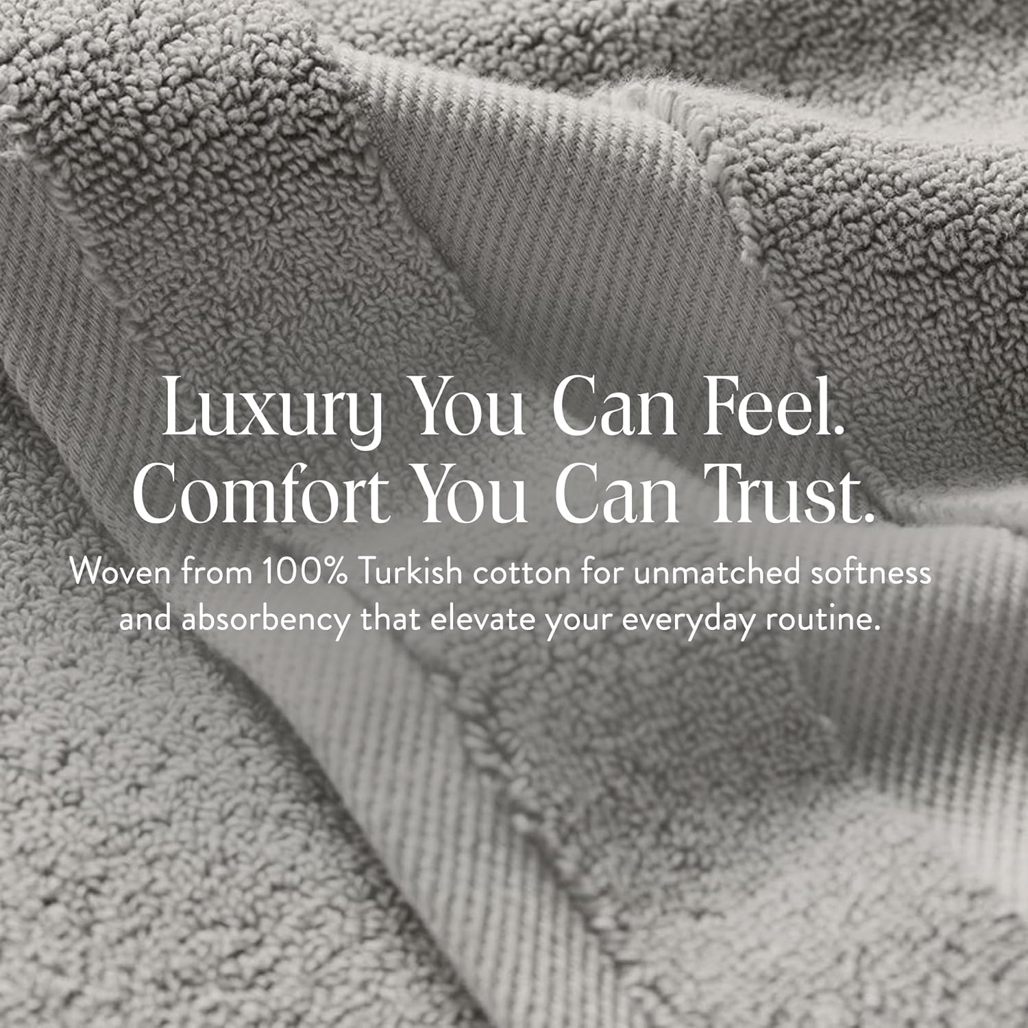 Brooklinen Super-Plush 100% Turkish Cotton Bath Towels - Set of 4-770 GSM, Highly Absorbent, Machine Washable, Perfect Bath Towel Set for Home & Bathroom (30" x 58", Pewter Grey) - Image 5