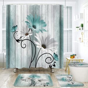 Onalasyc 4PCS Teal Daisy Country Fa...