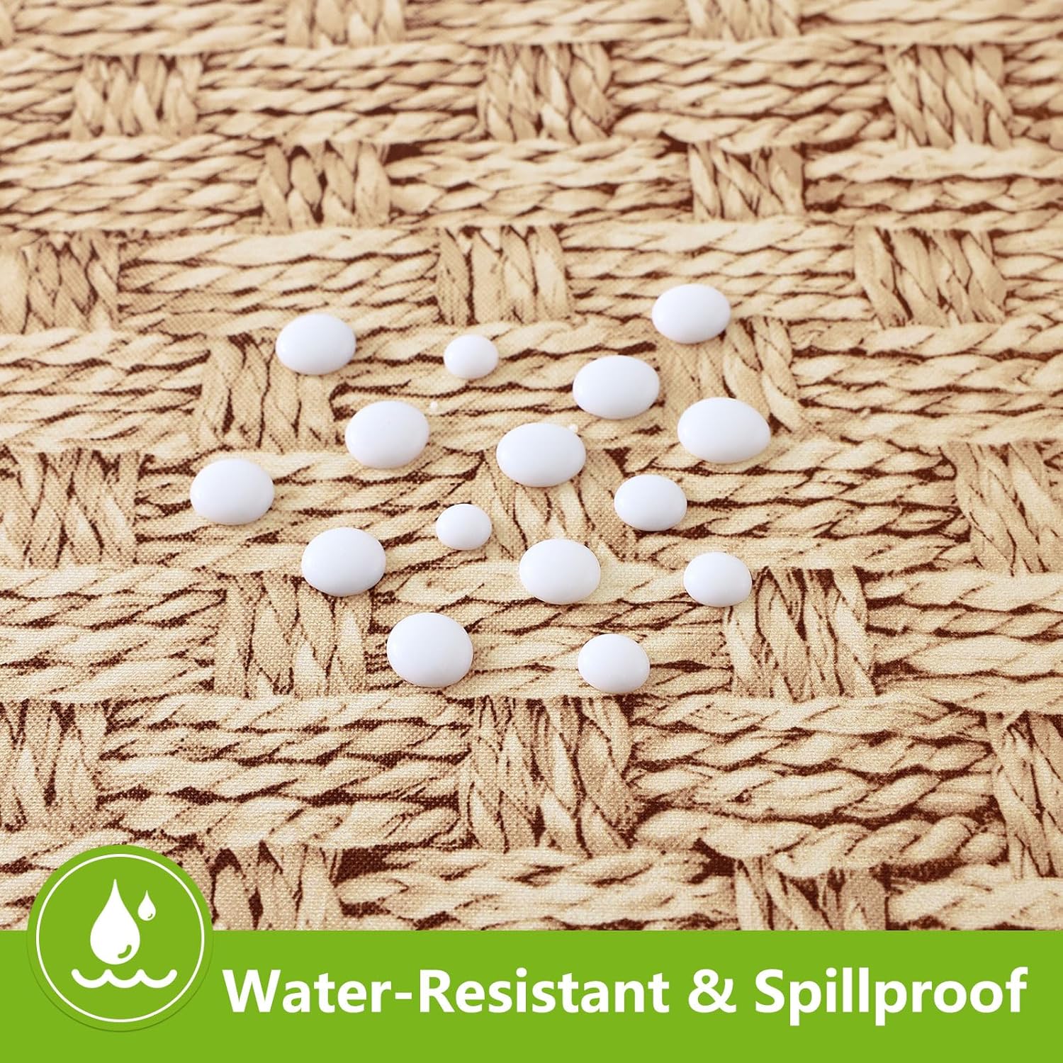 Smiry Spandex Fitted Tablecloth for 6 Foot Rectangle Tables, Washable Picnic Table Cover with Elastic, Stretch Reusable Table Cloth for Outdoor, Camping, Dining & Kitchen (Weave, 30"x72") - Image 5