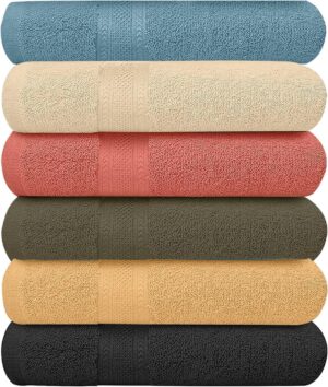 KAHAF COLLECTION 6 Pack Bath Towels...