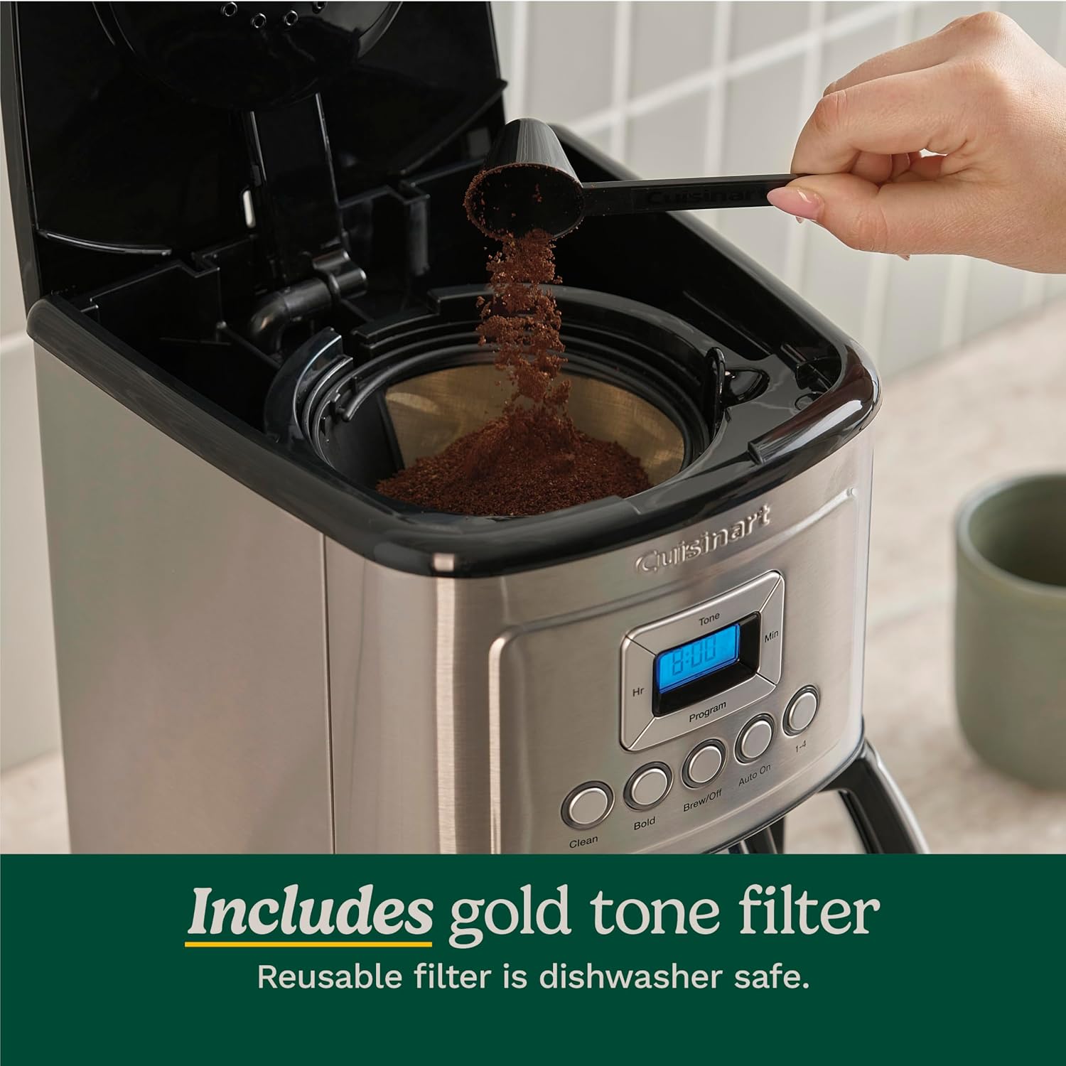 Cuisinart 12-Cup Coffee Maker, Programmable PerfecTemp Thermal Carafe Coffee Machine with 1-4 Cup Setting, Brew Strength Control and Brew Pause, Stainless Steel, DCC-3400NAS, Silver - Image 8