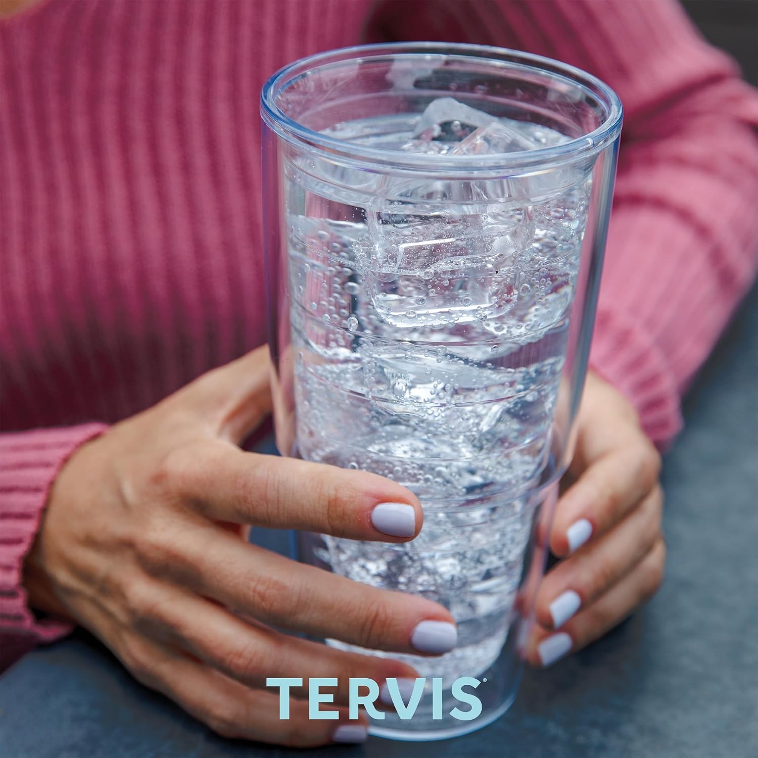 Tervis Clear & Colorful Lidded Made in USA Double Walled Insulated Tumbler Travel Cup Keeps Drinks Cold & Hot, 24oz, Clear Lid, 1 Count (Pack of 1) - Image 6