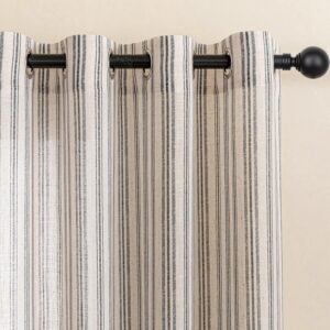 MYSKY HOME Black Striped Curtains f...